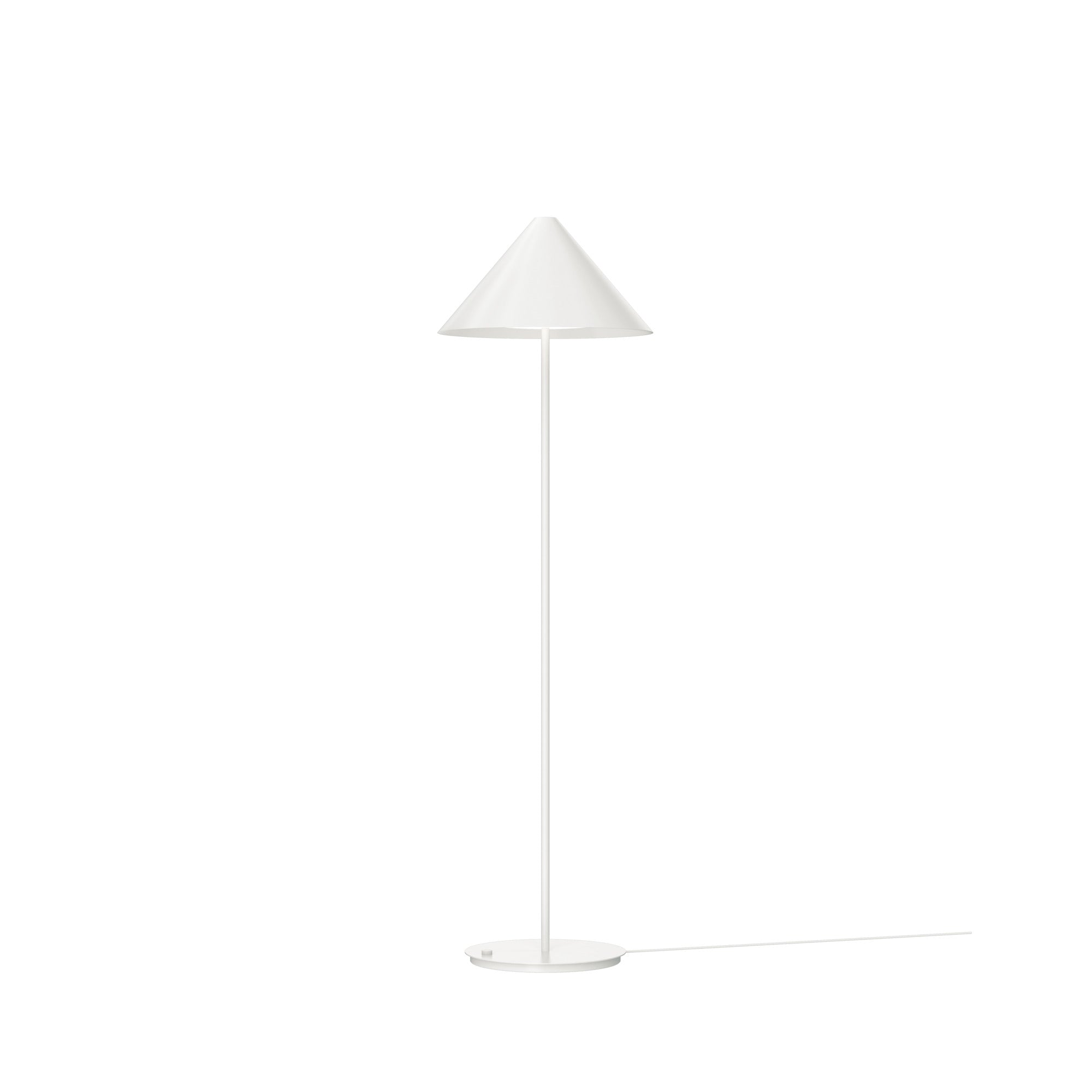 Keglen 400 hvid LED gulvlampe billede 1