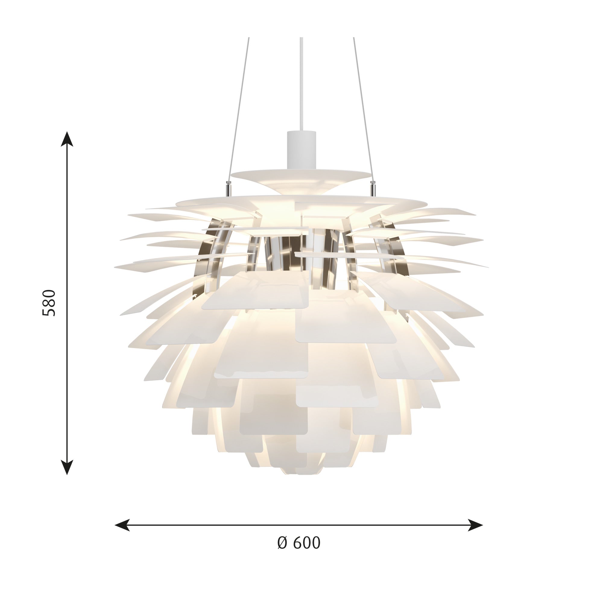 PH Artichoke Ø 600 Pendel Hvid billede 2