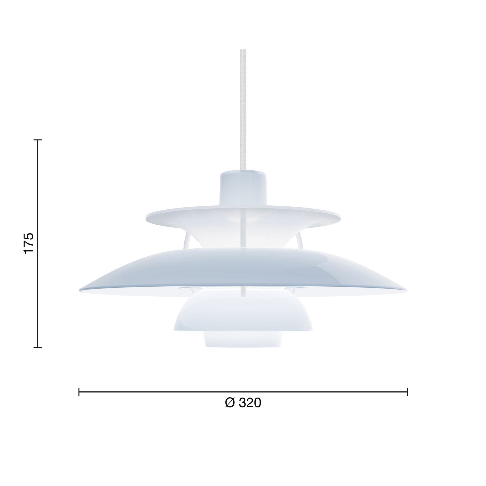 PH 5 320 Opal Pale Blue pendel billede 2