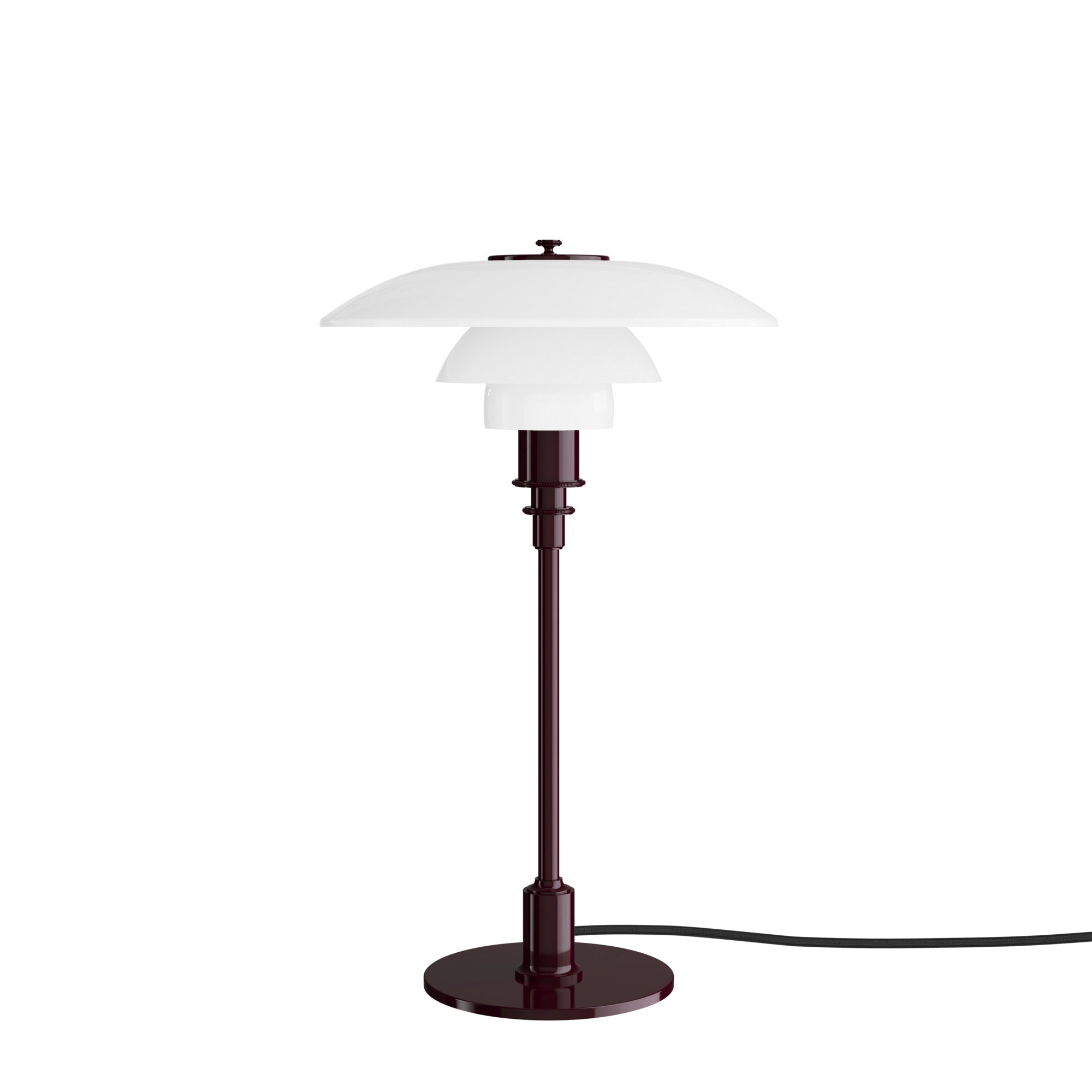 PH 3/2 Glossy Burgundy bordlampe billede 1