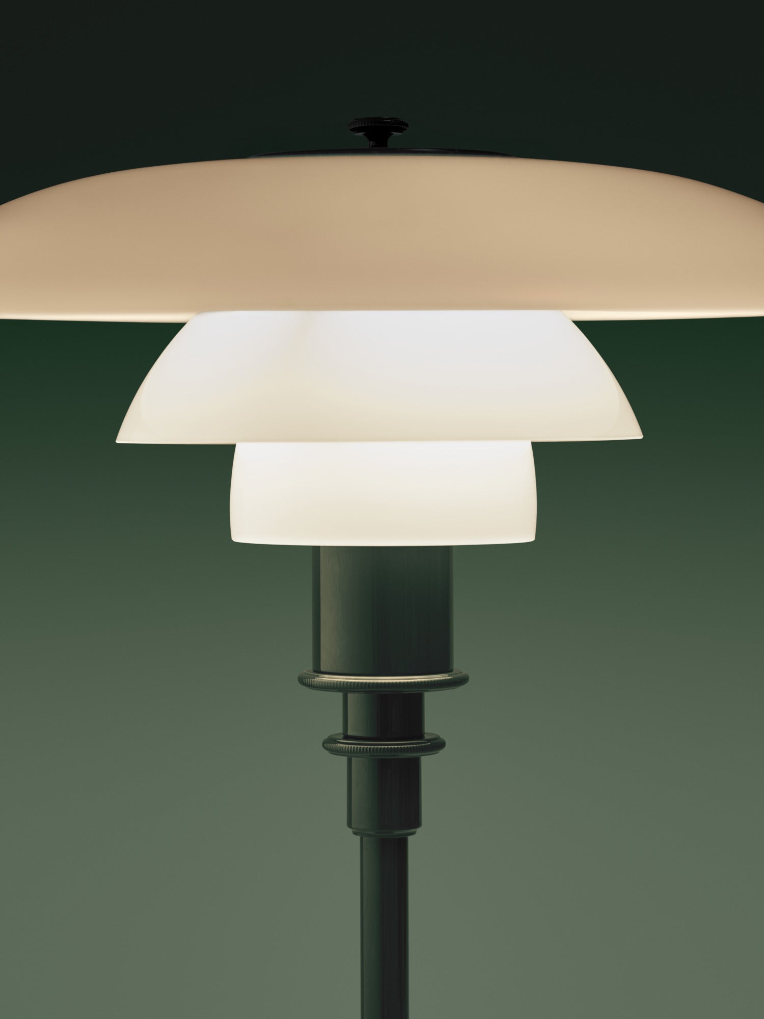 PH 3/2 Glossy Deep Green bordlampe billede 4