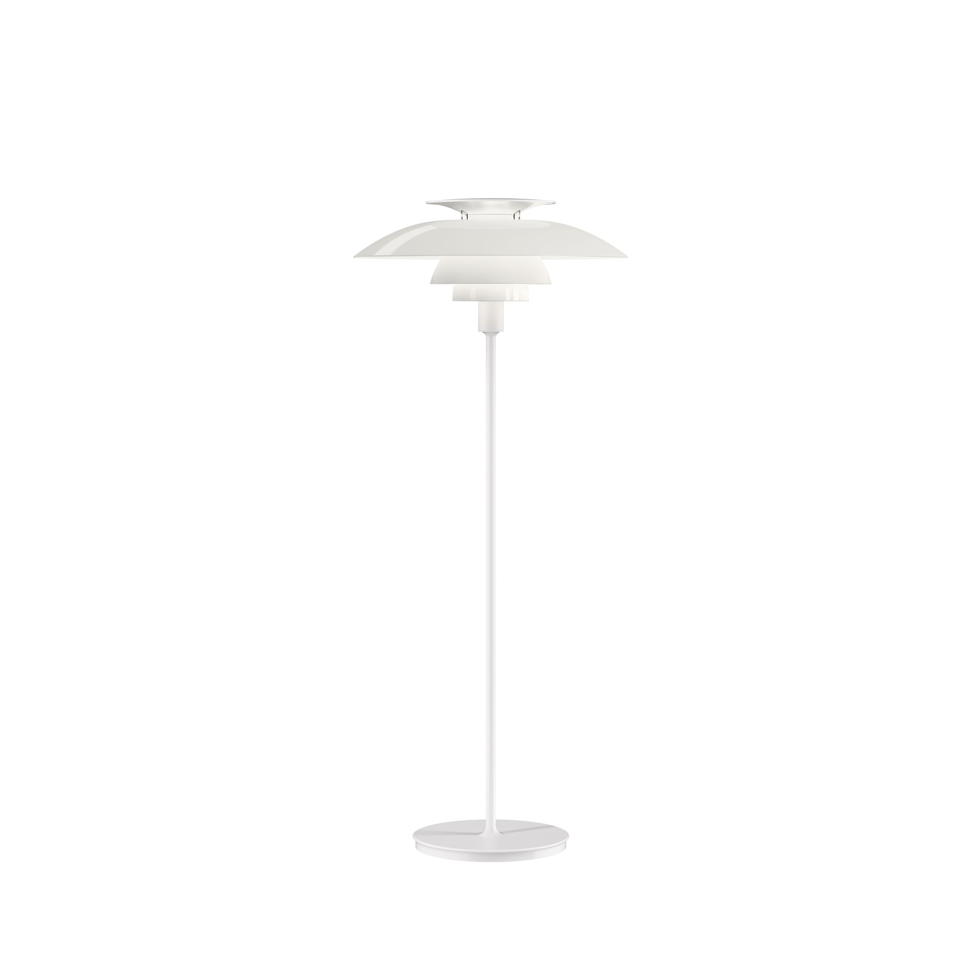 PH 80 Gulvlampe hvidopalt akryl/hvid