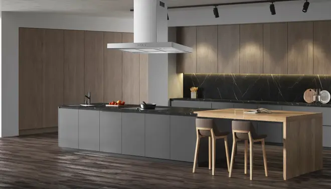 Wasco Emhætte T-formet Ø TI0190SS 90 cm - stål billede 2