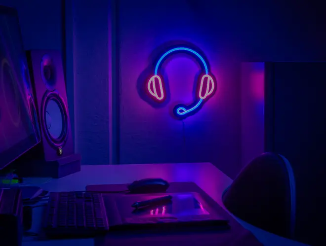 BRIGHT DESIGN Neonskilt Headset H. 28 x B. 28 cm billede 1