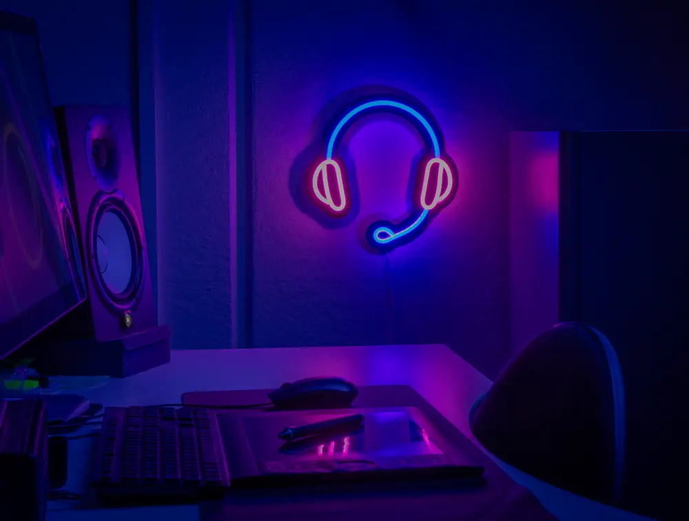 BRIGHT DESIGN Neonskilt Headset H. 28 x B. 28 cm billede 2