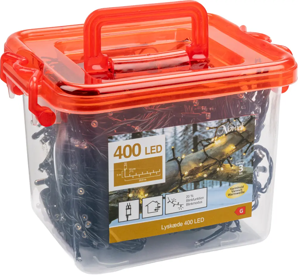 Nowel Lyskæde 400 LED - 20% blink billede 2