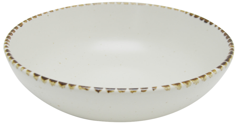 Stentøjstallerken Vega Dyb Ø18 - creme
