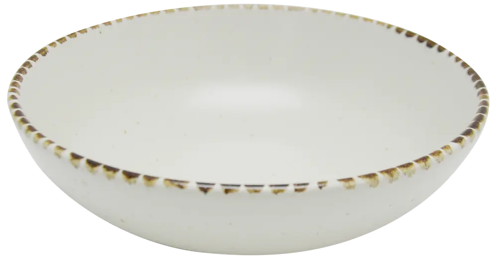 Stentøjstallerken Vega Dyb Ø18 - creme