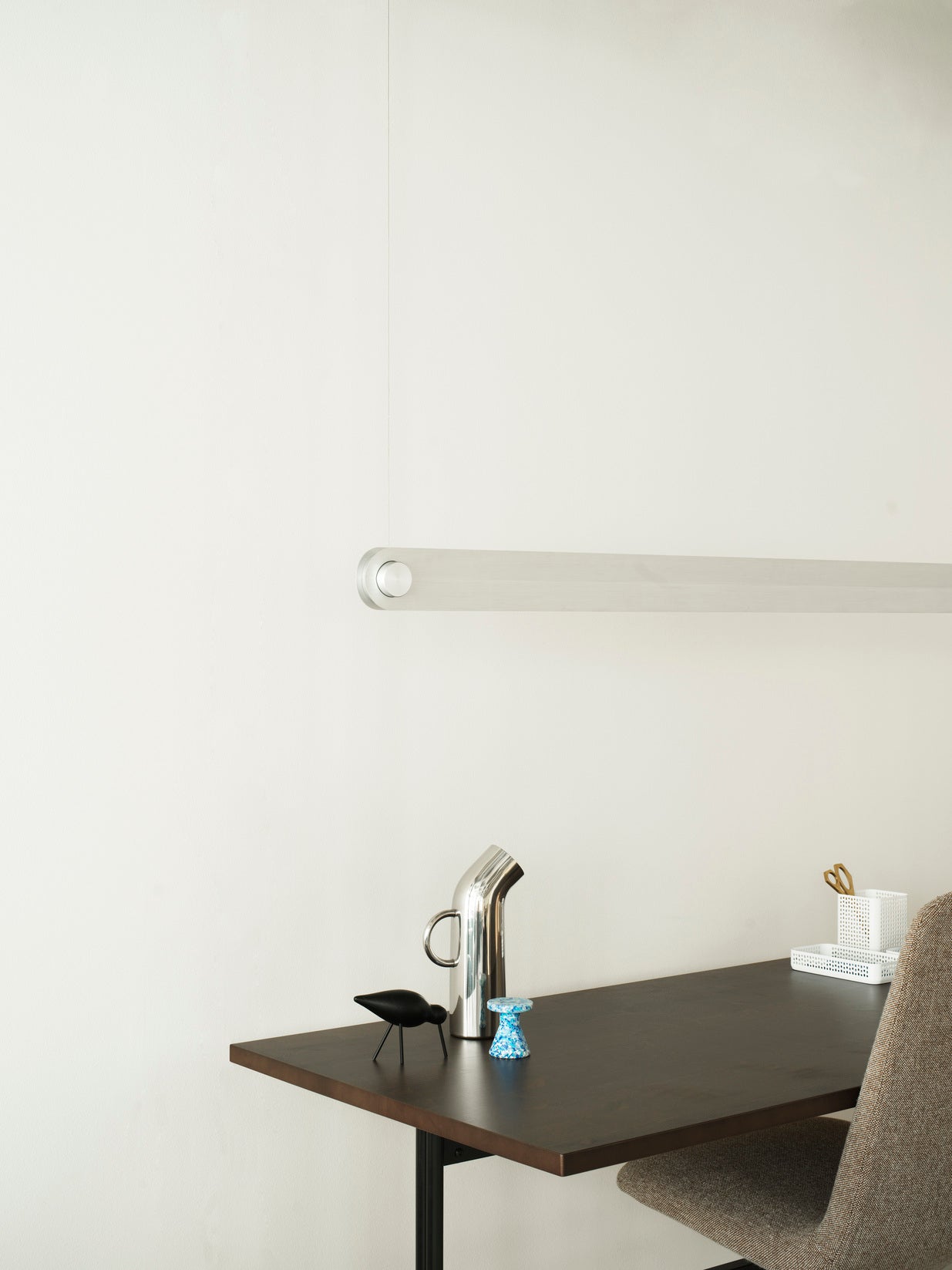 Dim Linear LED pendel børstet aluminium billede 4