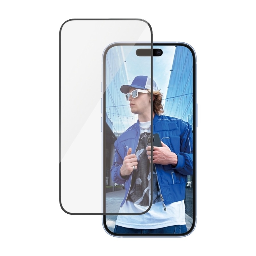 PanzerGlass iPhone 16/15 skærmbeskytter Ultra-Wide Fit med applikator billede 1