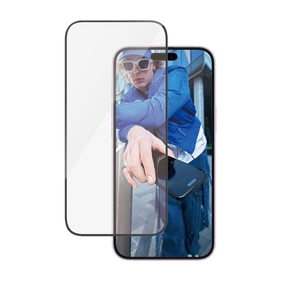 PanzerGlass iPhone 16 Plus/15 Plus skærmbeskytter Ultra-Wide Fit med applikator billede 1