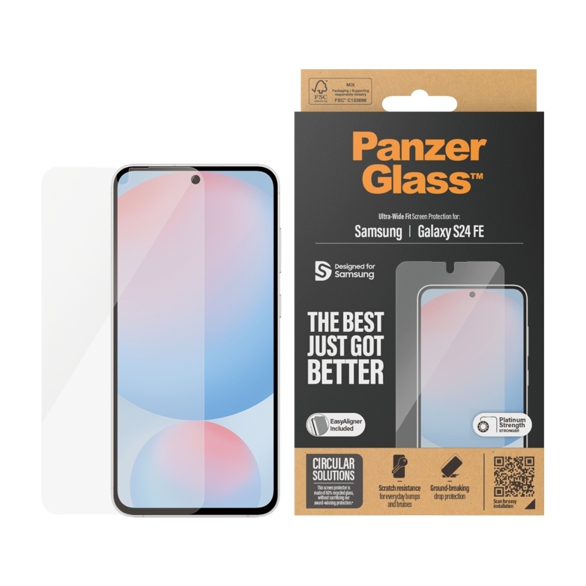 PanzerGlass Samsung Galaxy S24 FE skærmbeskytter Ultra-Wide Fit billede 2