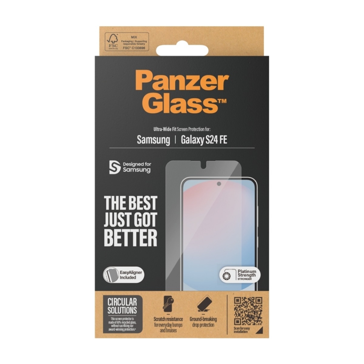 PanzerGlass Samsung Galaxy S24 FE skærmbeskytter Ultra-Wide Fit billede 3
