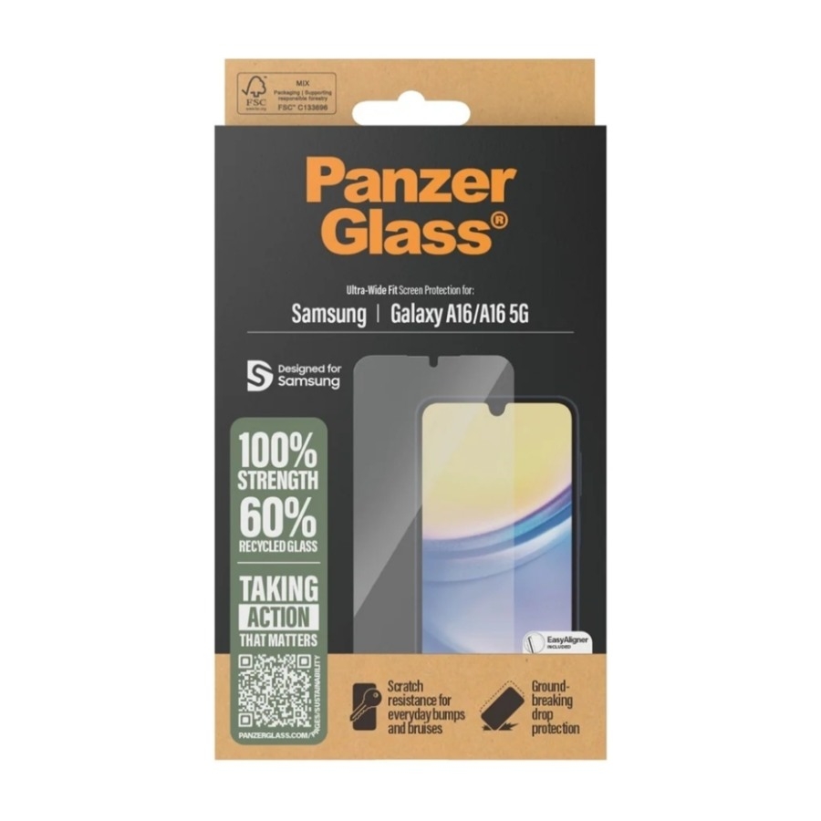 PanzerGlass Samsung Galaxy A16/A16 5G skærmbeskytter Ultra-Wide Fit billede 3