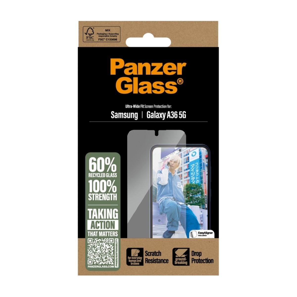 PanzerGlass Samsung Galaxy A36 skærmbeskytter Ultra-Wide Fit billede 3