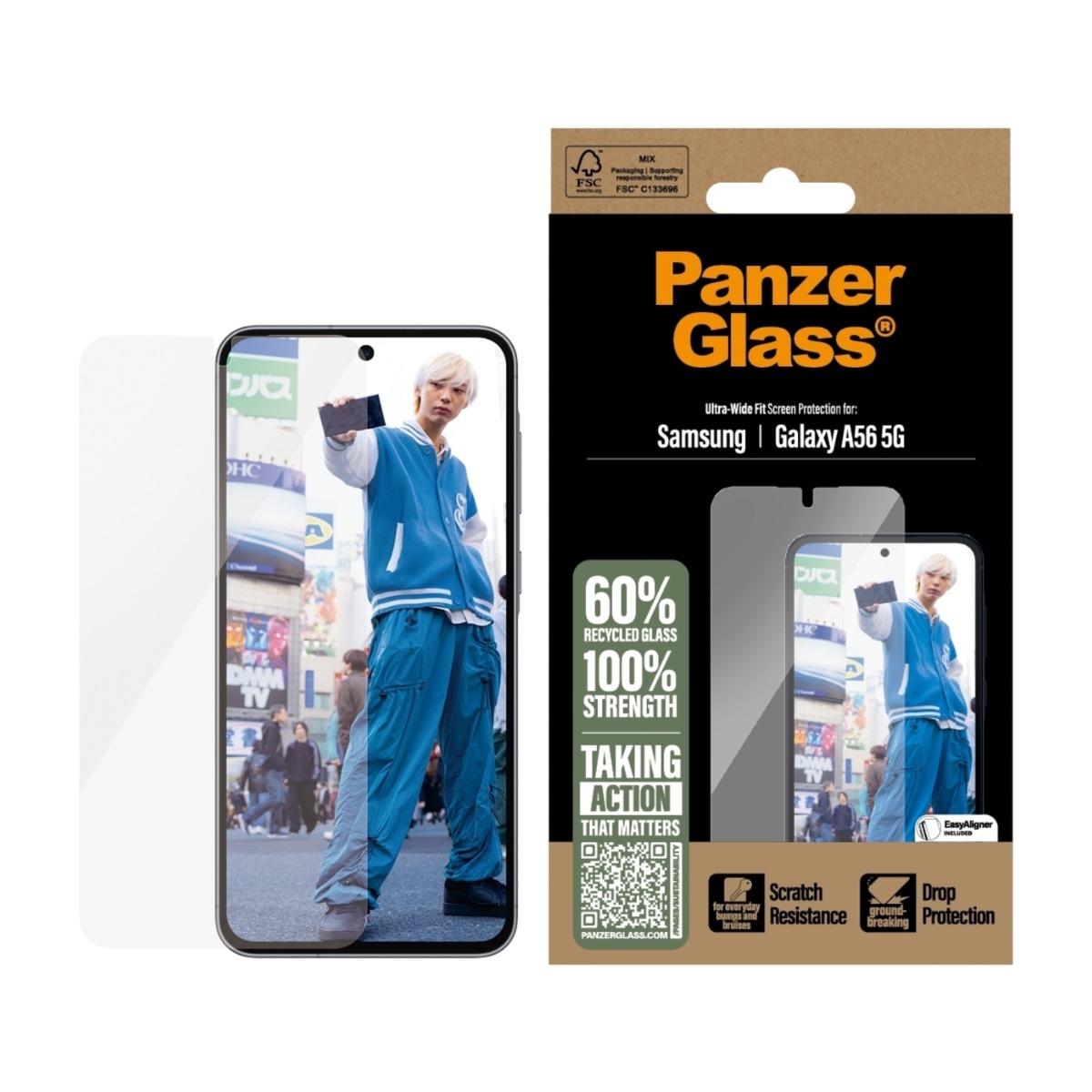 PanzerGlass Samsung Galaxy A56 skærmbeskytter Ultra-Wide Fit billede 2