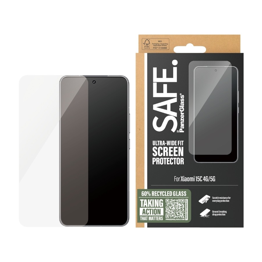 PanzerGlass Safe skærmbeskyttelse til Xiaomi Redmi 15C 4G/5G billede 7