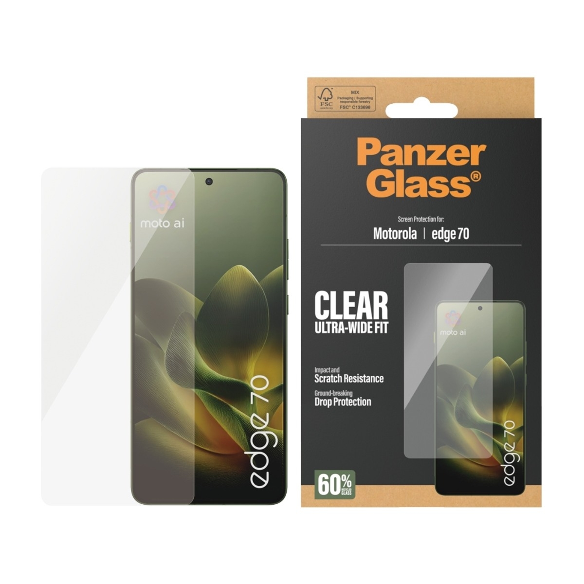 PanzerGlass Motorola Edge 70 UWF skærmbeskyttelse billede 2