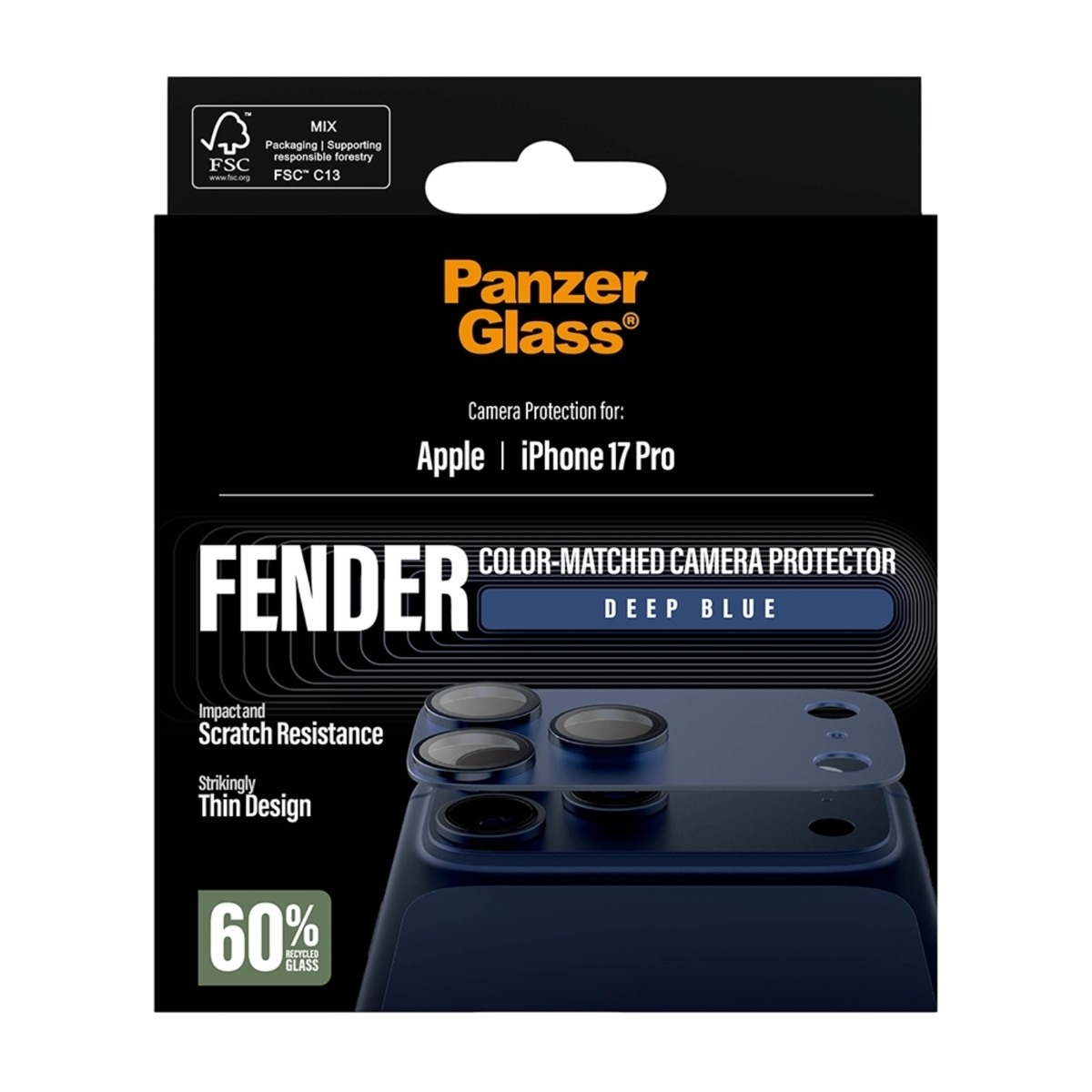 PanzerGlass iPhone 17 Pro Fender cover, blå billede 4