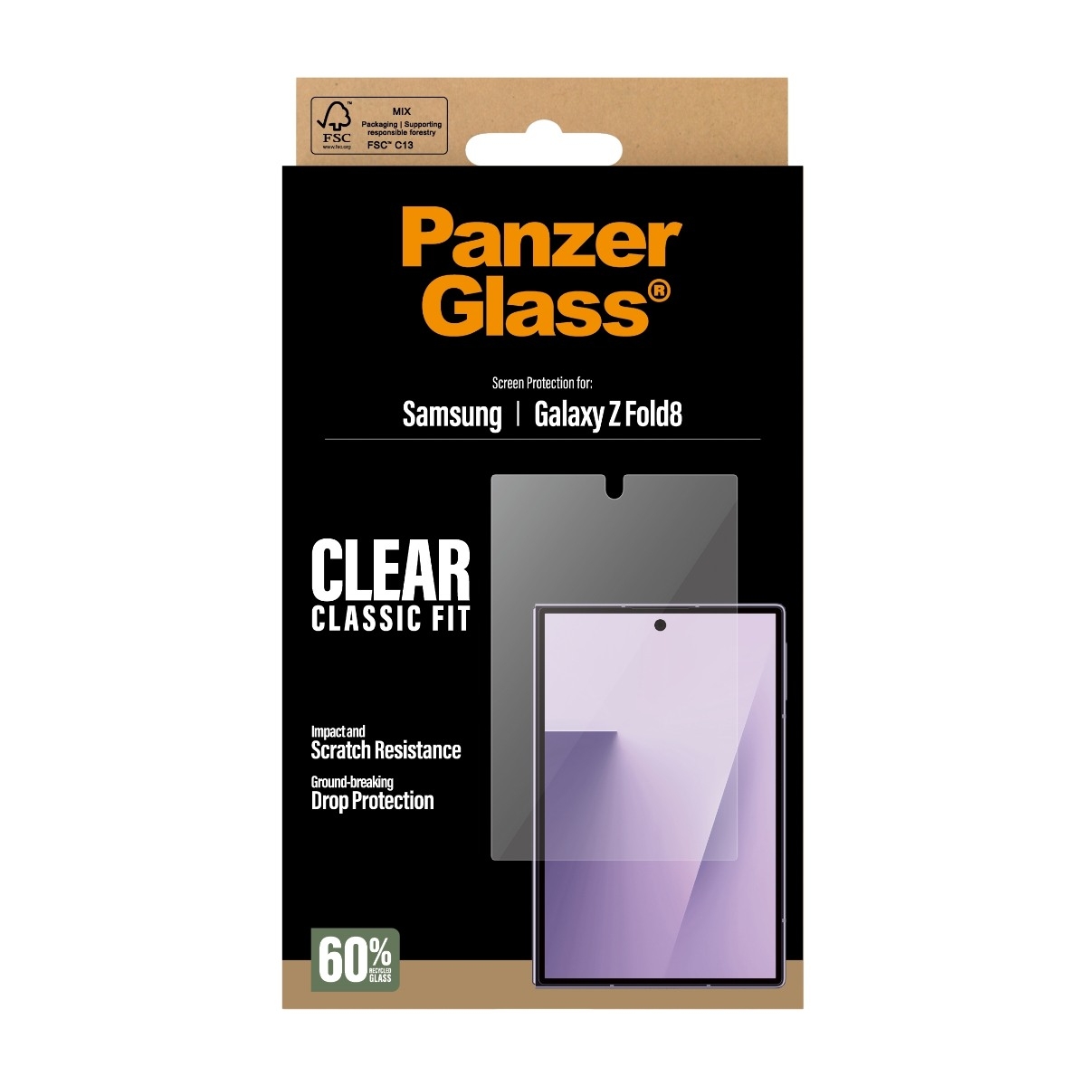 PanzerGlass Samsung Galaxy Z Fold8 skærmbeskytter, klar billede 3
