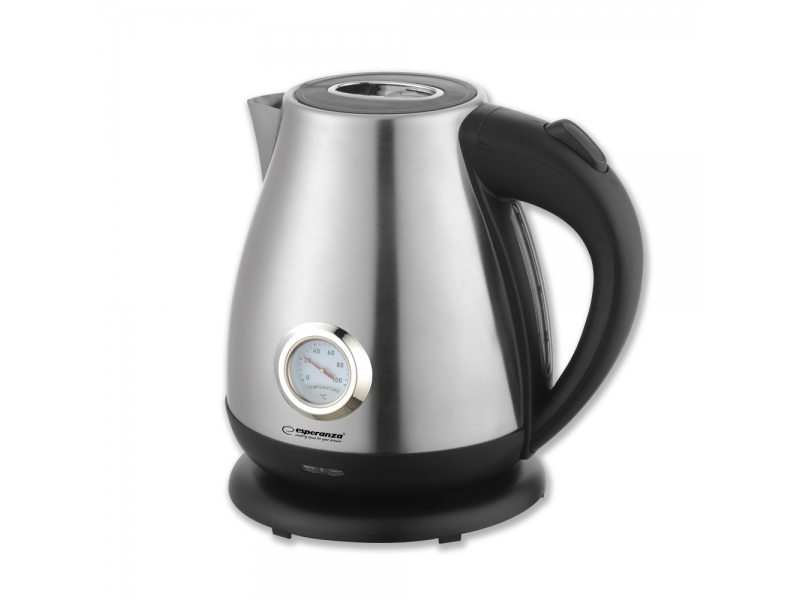 Esperanza Elkedel ELECTRIC KETTLE WITH THERMOMETER THAMES 1.7 L INOX - Aluminium - 2200 W billede 1