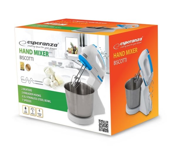 Esperanza EKM019WB Mixer med skål