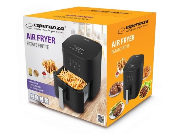 Esperanza EKA002, Varmluftsteger, 3,5 L, 80 °C, 200 °C, 60 min., Enkelt