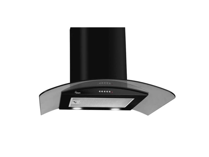 Akpo WK-4 Largo Eco, 450 m³/t, Aftræk/Recirkulerende, 51 dB, 61 dB, Vægmonteret, Sort billede 1