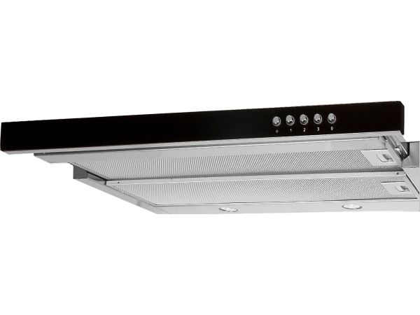 Akpo WK-7 Light Glass, 220 m³/t, Aftræk/Recirkulerende, 52 dB, 60 dB, Indbygget under, Sort, Rustfrit stål billede 4
