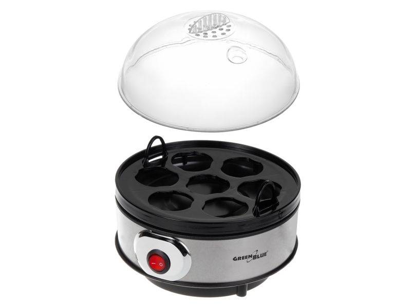 GreenBlue automatinė kiaušinių viryklė, 400 W galia, iki 7 kiaušinių, matavimo puodelis, 220-240V~, 50 Hz, GB572