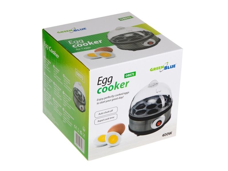 GreenBlue automatinė kiaušinių viryklė, 400 W galia, iki 7 kiaušinių, matavimo puodelis, 220-240V~, 50 Hz, GB572
