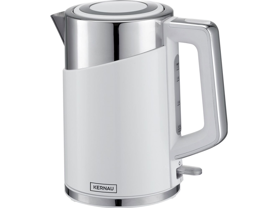 Kernau KSK 171 WH elkedel – 1,7 L rustfri, trådløs elkedel, hvid