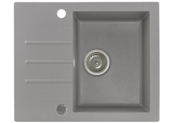 Kernau KGSA 4560 grå metallic køkkenvask med afløbsplads (1B1D)