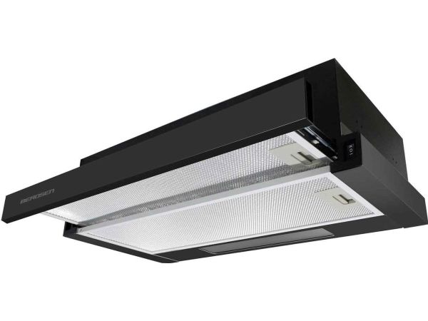 Berdsen BT-230 teleskopinis virtuvės gartraukis, matinės juodos spalvos