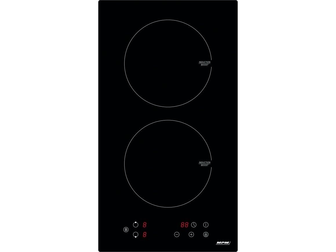 MPM 30-IM-06, Sort, Indbygget, 52 cm, Zone induktionskogeplade, Glas, 2 zone(s)