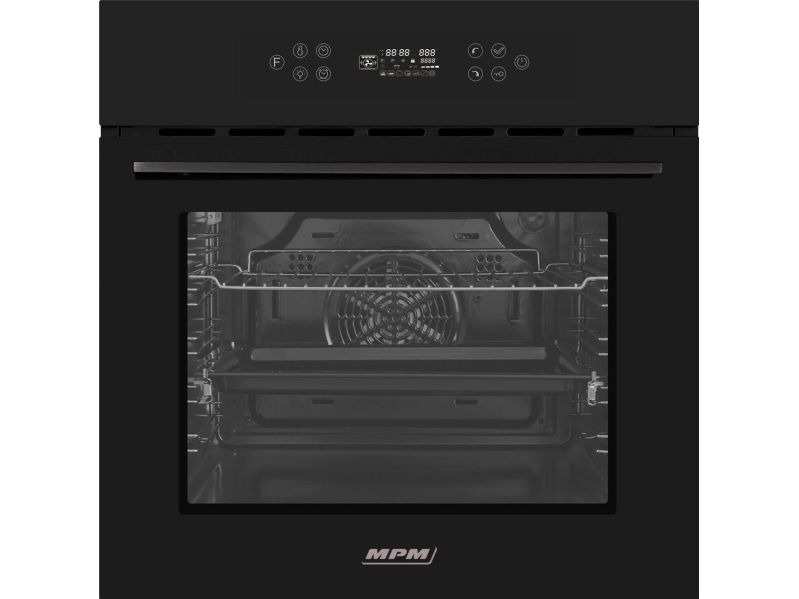 Indbygningsovn MPM MPM-63-BO-26 60 cm sort Full glass black