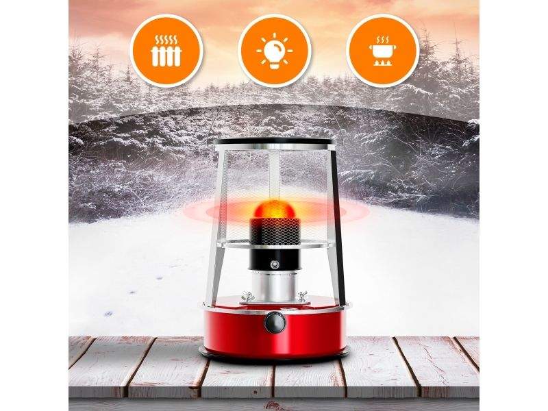 Extralink EX.30783, 2600 W, Paraffin, Petroleum, Aluminium, Sort, Rød, Udendørs, 4,6 L, 0,25 g/t