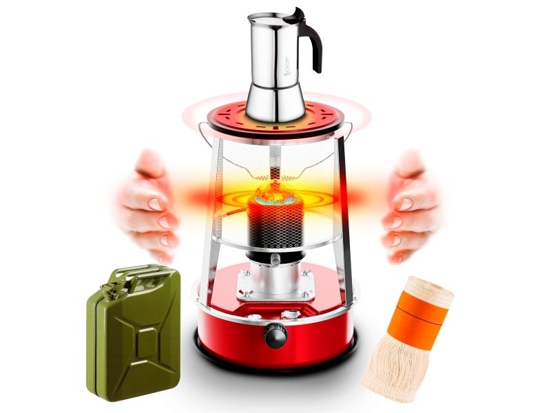 Extralink EX.30783, 2600 W, Paraffin, Petroleum, Aluminium, Sort, Rød, Udendørs, 4,6 L, 0,25 g/t