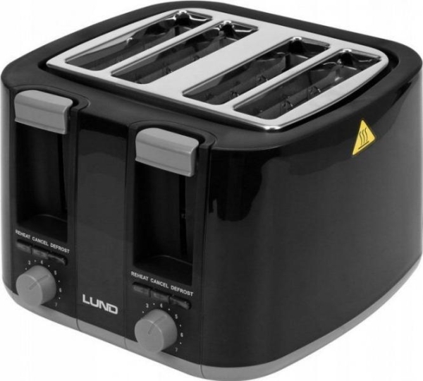 LUND brødrister 1300-1500 W sort