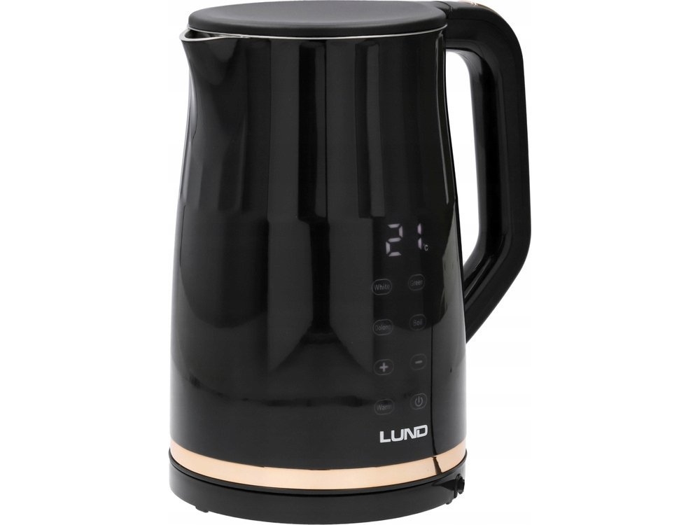 LUND el-kedel 1,7 L, reg. temp., sort
