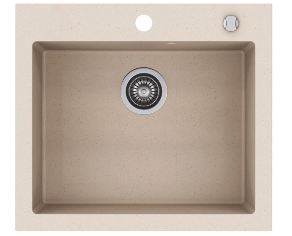 Kernau KGSH 60 1B sandgranit køkkenvask – 60 cm, mat sandfinish