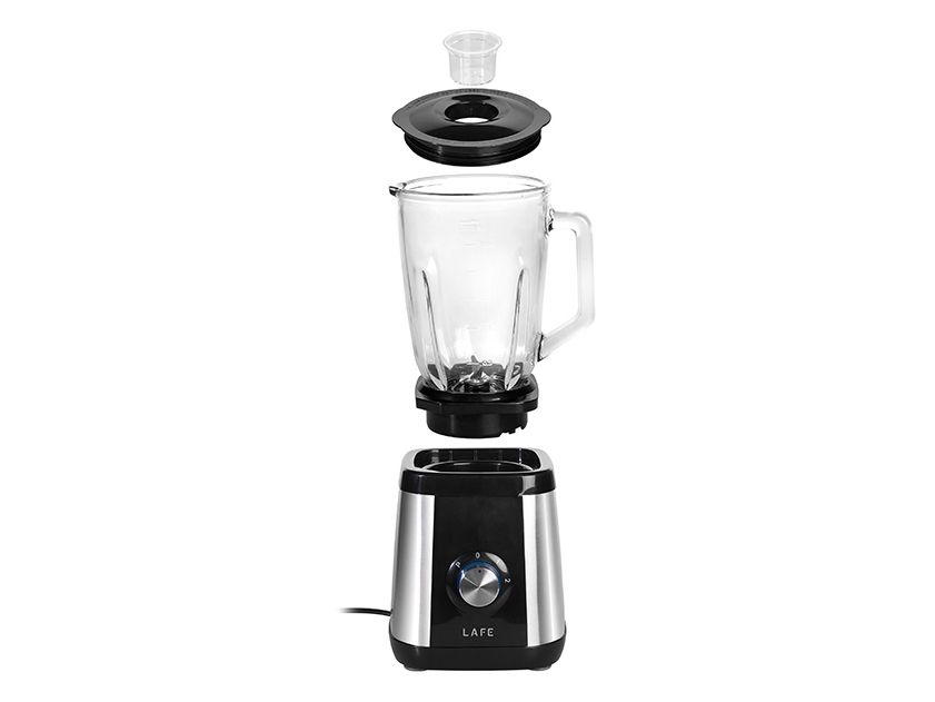 Lafe LAFBLE46185, Bordplade blender, Impulsfunktion, Knusning af is, 600 W, Sort, Rustfrit stål, Transparent billede 3