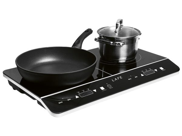 Lafe LAFKUC46380, Sort, Bordplade, Glas, 2 zone(s), 2 zone(s), Rund
