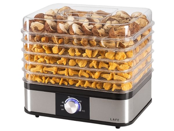 Lafe NutriDry, rustfrit stål, sort, plast, rustfrit stål, 250 W, 220–240 V, 50/60 Hz, 1 stk.