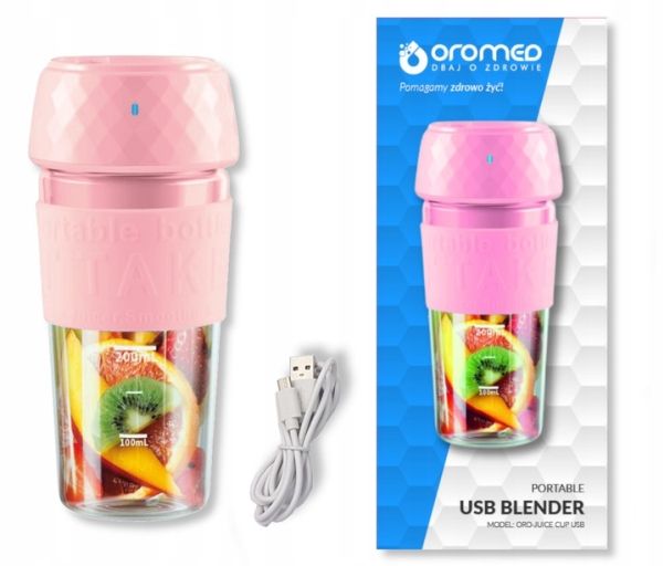 Oromed ORO-JUICER_CUP_PINK, Sportsblender, 0,2 L, Lyserød billede 2