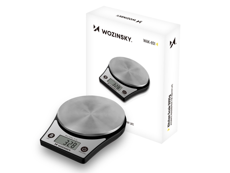 Wozinsky Køkkenvægt WAK-651 Kitchen Scale with LCD Display up to 5 kg - Black