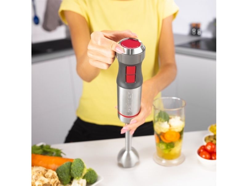 Zelmer ZHB4650 VARIO, Nedsænkning blender, 0,7 L, Knusning af is, 1400 W, Metallic, Rød billede 3
