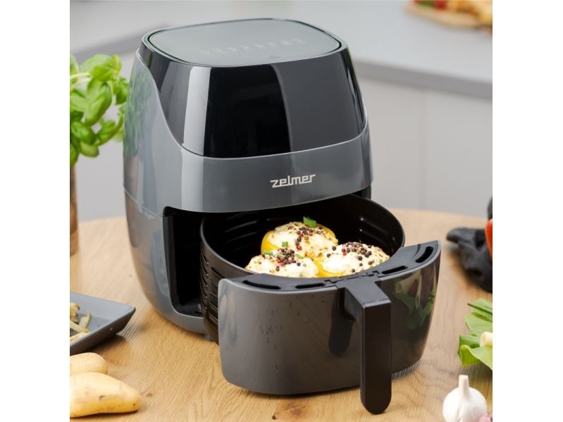 Zelmer ZAF5502G, Lavfedt steger, 5 L, 80 °C, 200 °C, Enkelt, Sort, Grå