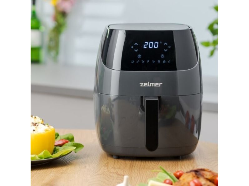 Zelmer ZAF5502G, Lavfedt steger, 5 L, 80 °C, 200 °C, Enkelt, Sort, Grå