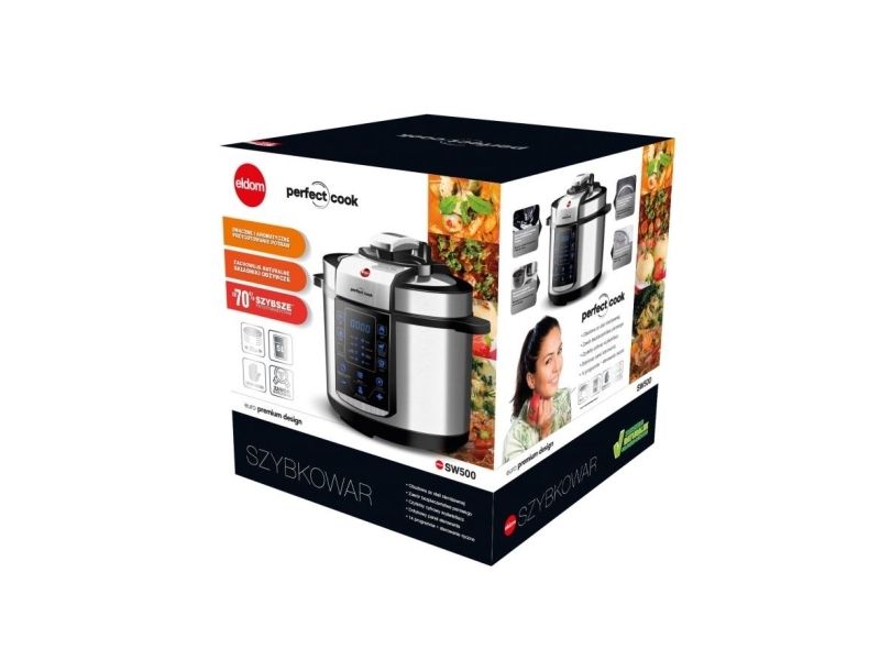 ELDOM SW500 PERFECT COOK, 5 L, Rustfrit stål, Rustfrit stål, Aluminium, 900 W, 220 mm